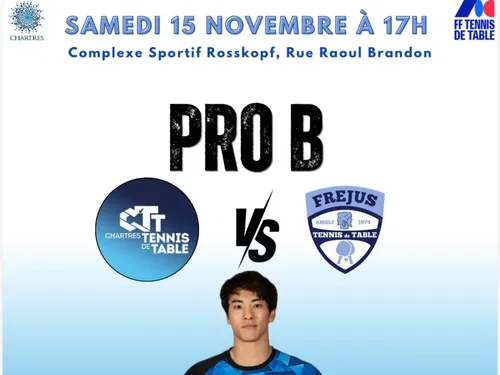 CHARTRES - Tennis de table, Pro B : Chartres - Fréjus