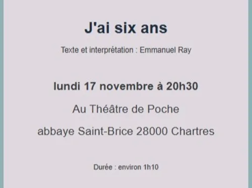 CHARTRES - Lecture : J'ai six ans