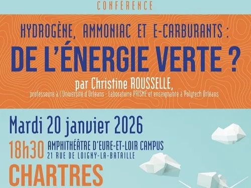 CHARTRES - Conférence : Hydrogène, ammoniac et e-carburants : de...