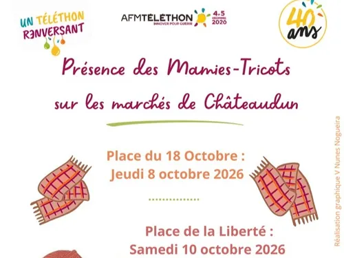 CHÂTEAUDUN - Les Mamies-Tricots sur le marché