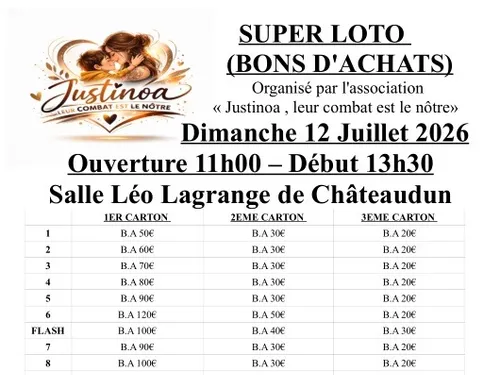 CHÂTEAUDUN - Loto de l'association Justinoa
