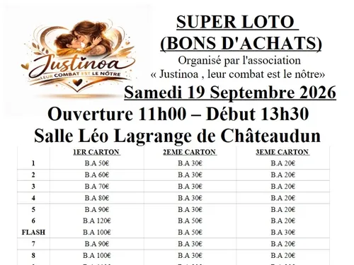 CHÂTEAUDUN - Loto de l'association Justinoa