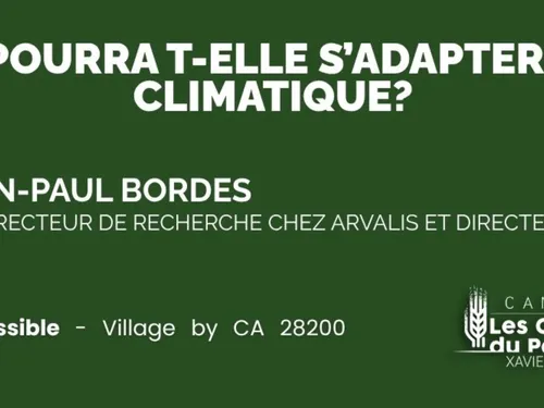 CHÂTEAUDUN - Conférence sur l’adaptation de l’agriculture au...