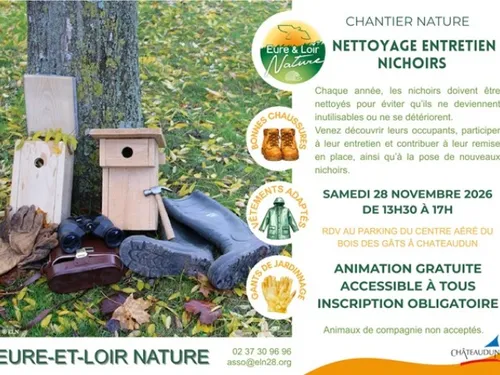 CHÂTEAUDUN - Chantier nature : nettoyage entretien nichoirs