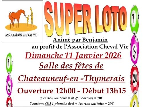 CHÂTEAUNEUF-EN-THYMERAIS - Loto de l'Association Cheval Vie
