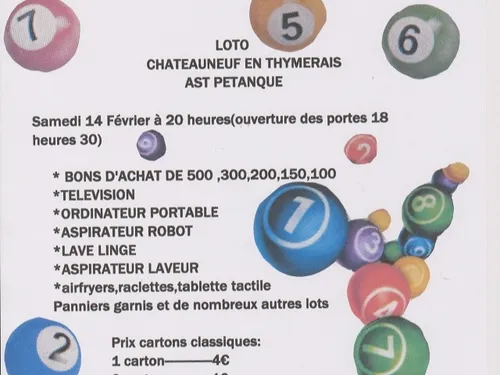CHÂTEAUNEUF-EN-THYMERAIS - Loto de l'AST Pétanque