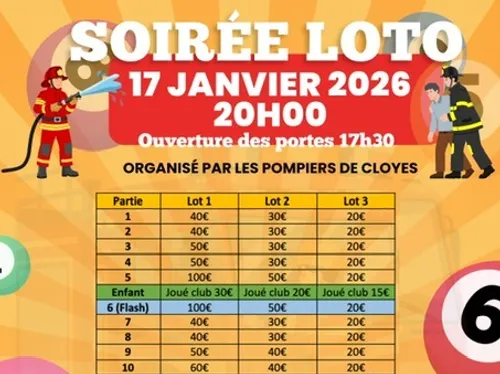 CLOYES-SUR-LE-LOIR - Loto des pompiers