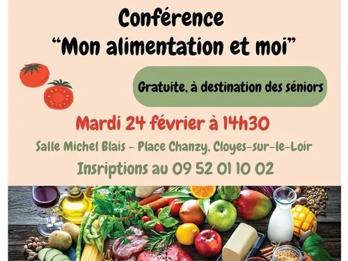 CLOYES-SUR-LE-LOIR - Conférence : Mon alimentation et moi