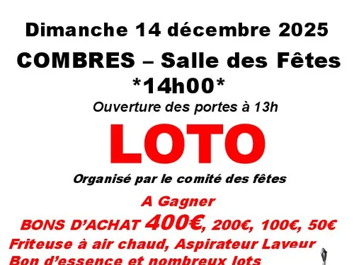 COMBRES - Loto du comité des fêtes