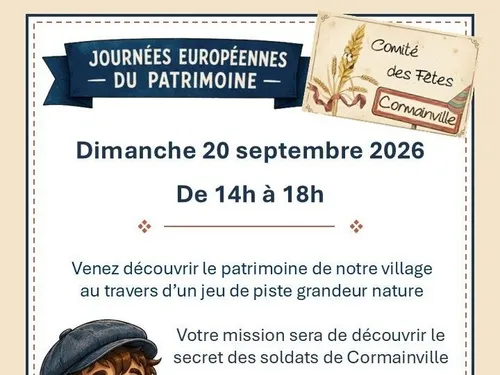 CORMAINVILLE - Journée du patrimoine : Jeu de piste