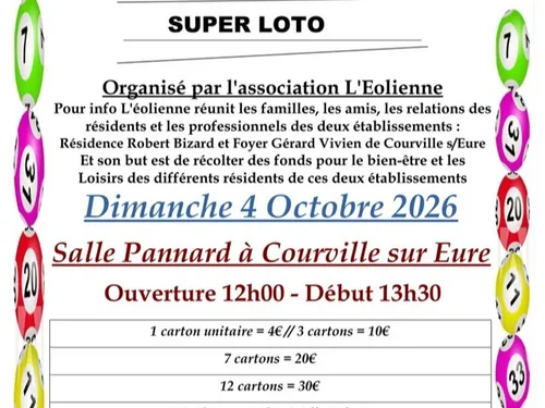 COURVILLE-SUR-EURE - Loto de l'association l'Eolienne [COMPLET]