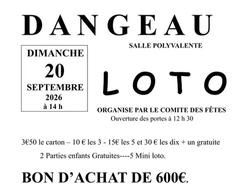 DANGEAU - Loto du comité des fêtes