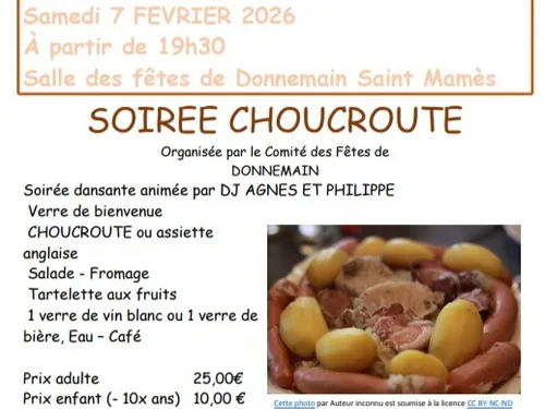 DONNEMAIN - Soirée choucroute du comité des fêtes