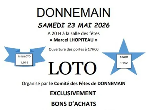 DONNEMAIN - Loto du comité des fêtes