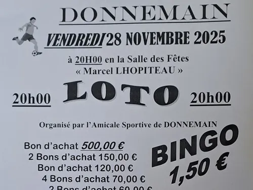 DONNEMAIN - Loto de l'Amicale Sportive