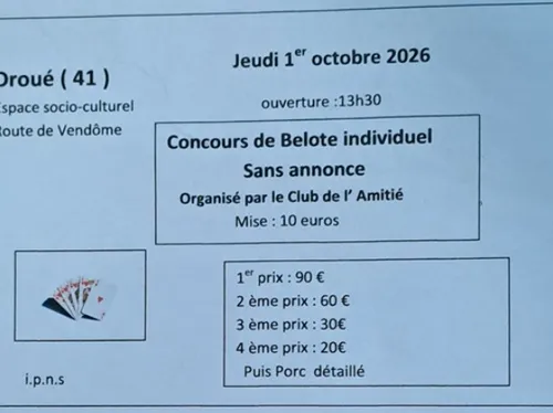 DROUÉ (41) - Concours de belote du club de l'amitié