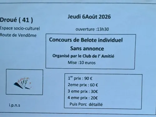 DROUÉ (41) - Concours de belote