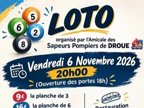 DROUÉ (41) - Loto de l'amicale des sapeurs-pompiers