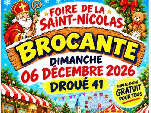 DROUÉ (41) - Foire de la Saint Nicolas, brocante et Marché de Noël