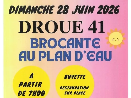 DROUÉ (41) - Brocante au plan d'eau