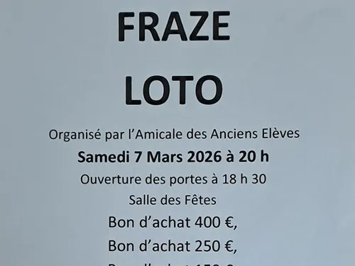 FRAZÉ - Loto de l'Amicale des Anciens Élèves