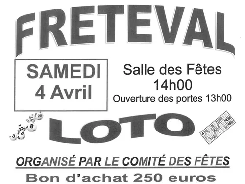 FRÉTEVAL (41) - Loto du comité des fêtes