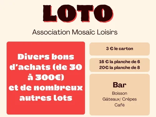 FRÉTEVAL (41) - Loto de Mosaïc Loisirs