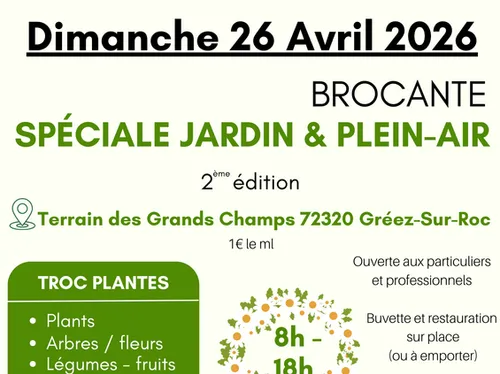 GRÉEZ-SUR-ROC (72) - Brocante spéciale jardin et plein-air