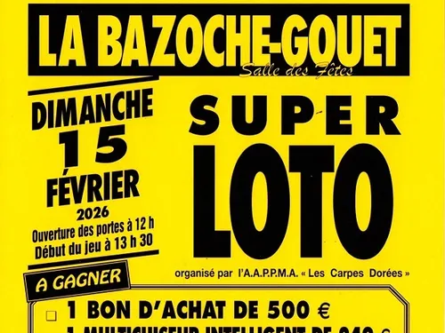 LA BAZOCHE-GOUËT - Super loto des Carpes Dorées
