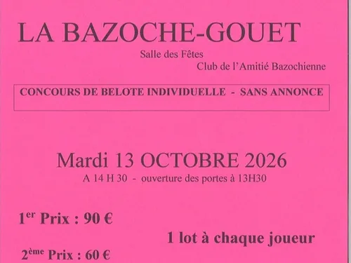LA BAZOCHE-GOUËT - Concours de belote