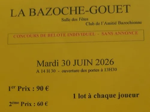LA BAZOCHE-GOUËT - Concours de belote
