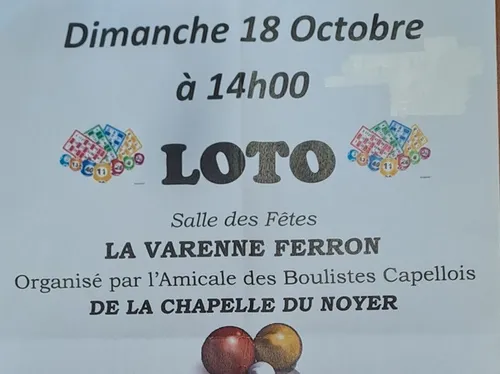 LA CHAPELLE-DU-NOYER - Loto de l'Amicale des Boulistes Capellois