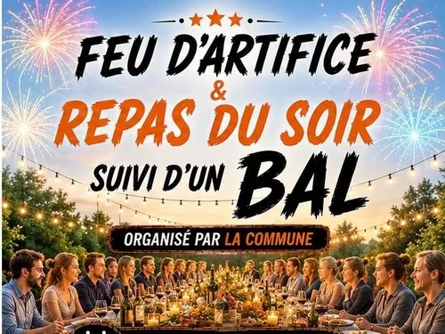 LA CROIX-DU-PERCHE - Repas, bal et Feu d'artifice.
