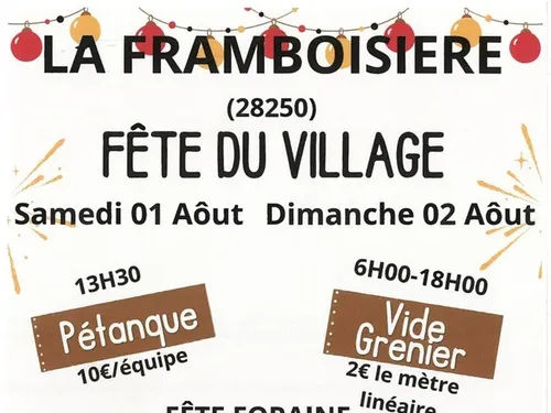 LA FRAMBOISIÈRE - Fête du village : concours de pétanque et grillades