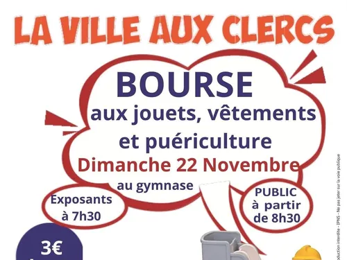 LA VILLE-AUX-CLERCS (41) - Bourse aux jouets, vêtements et...