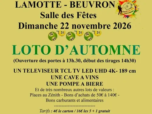 LAMOTTE-BEUVRON (41) - Loto du comité des fêtes