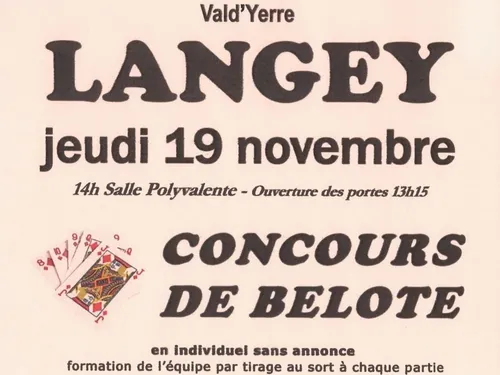 LANGEY - Concours de belote