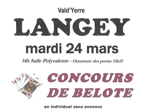 LANGEY - Concours de belote