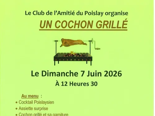 LE POISLAY (41) - Cochon grillé du club de l'amitié