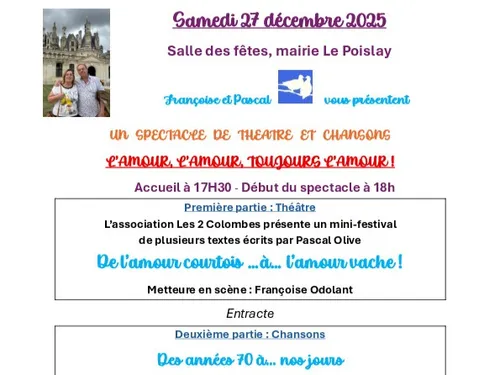 LE POISLAY (41) - Spectacle : L'amour, l'amour, toujours l'amour !