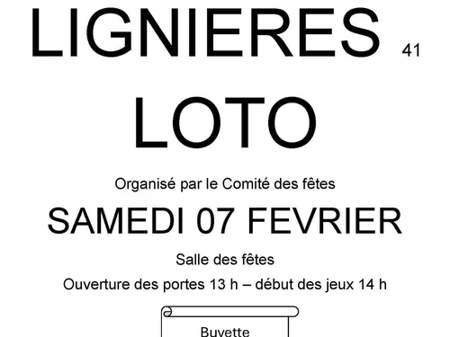 LIGNIÈRES (41) - Loto du comité des fêtes