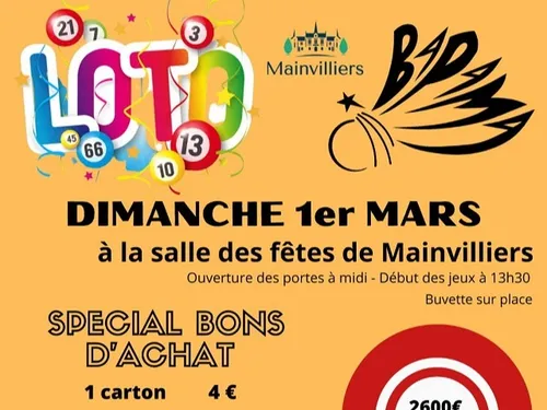 MAINVILLIERS - Loto de Badminton Passion Mainvilliers