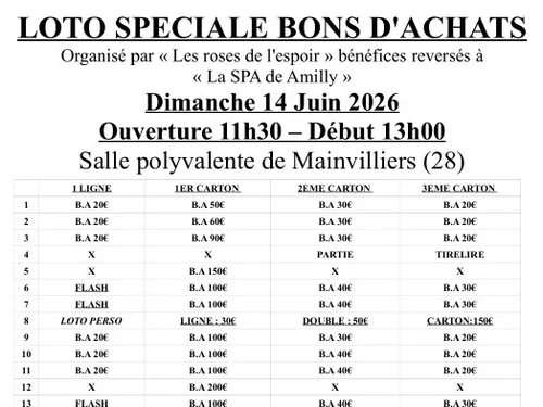 MAINVILLIERS - Loto des Roses de l'Espoir