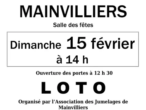 MAINVILLIERS - Loto de l'Association des Jumelages