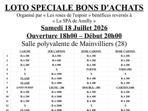 MAINVILLIERS - Loto des Roses de l'Espoir