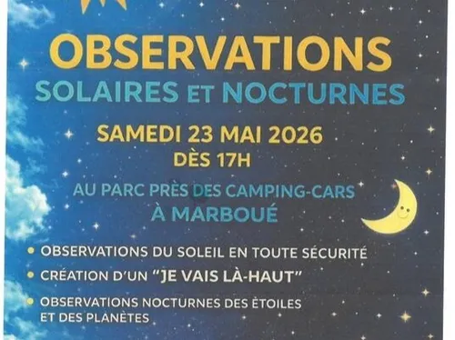 MARBOUÉ - Observations solaires et nocturne
