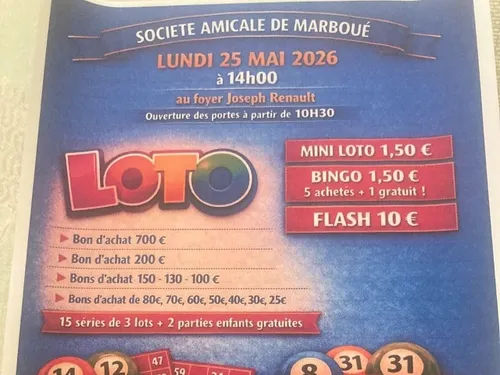 MARBOUÉ - Loto de la Société Amicale de Marboué