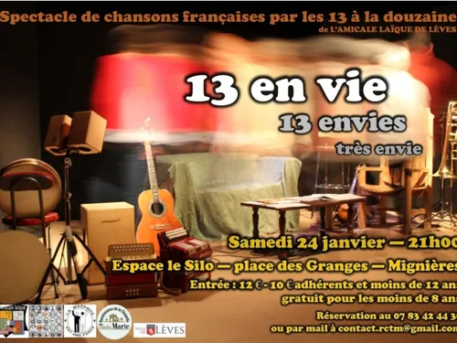 MIGNIÈRES - Spectacle chansons françaises : 13 en vie, 13 envies,...