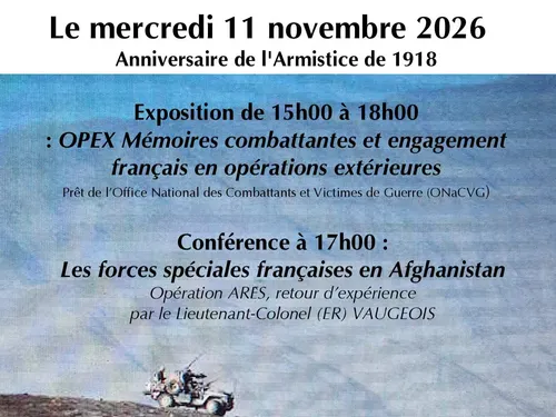 MONDOUBLEAU (41) - Conférence : Les forces spéciales françaises en...