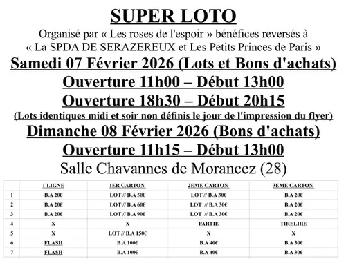 MORANCEZ - Loto des Roses de l'Espoir